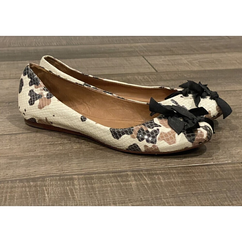 Antropologie Leifsdottir Snake Camo 0577 Ballet Flats Womens Slip On Shoes Sz 39